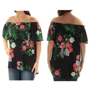 Vince Camuto Off Shoulder Floral Hi-Lo Blouse Size 2X
